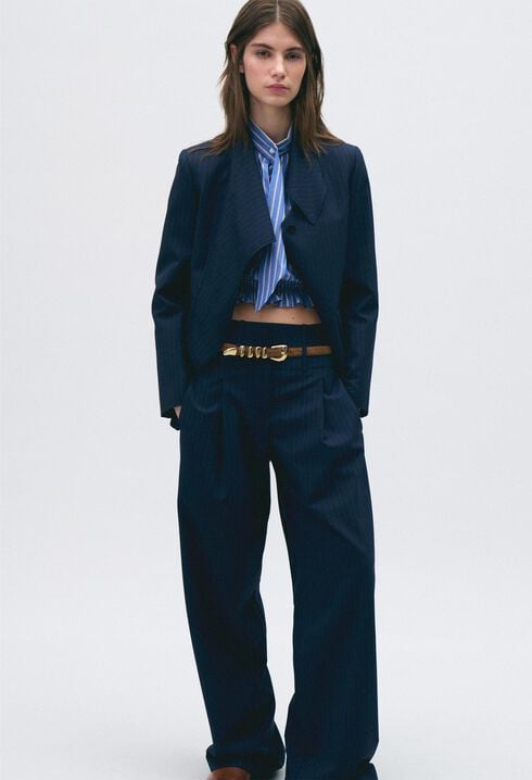 Pantalon laine m&eacute;lang&eacute;e