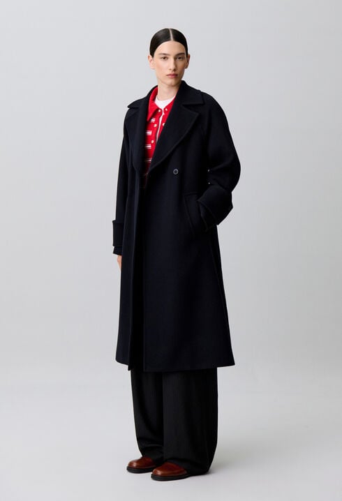 Manteau droit ceinture amovible