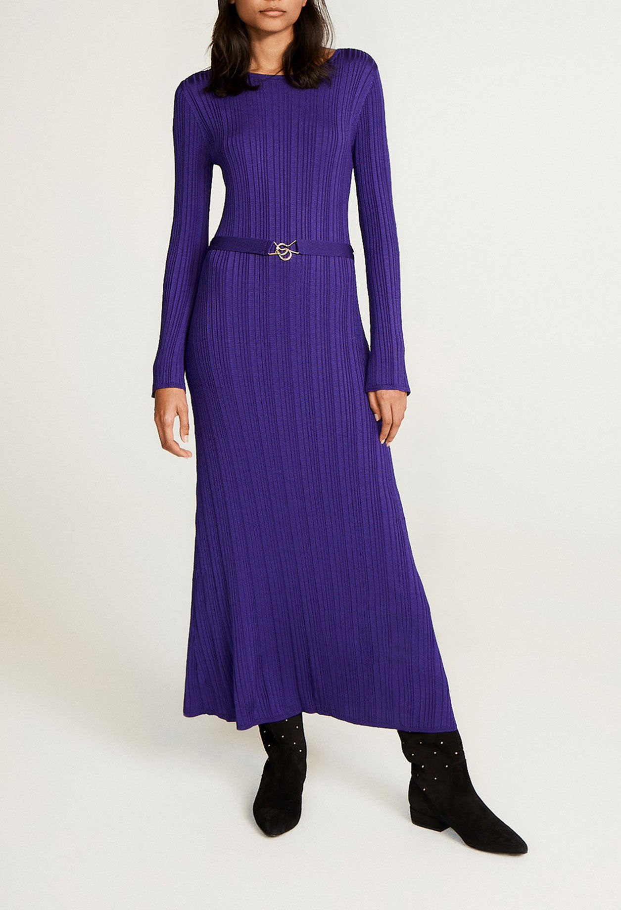 Robe longue violette