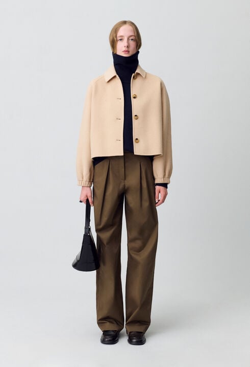 Veste courte col chemise
