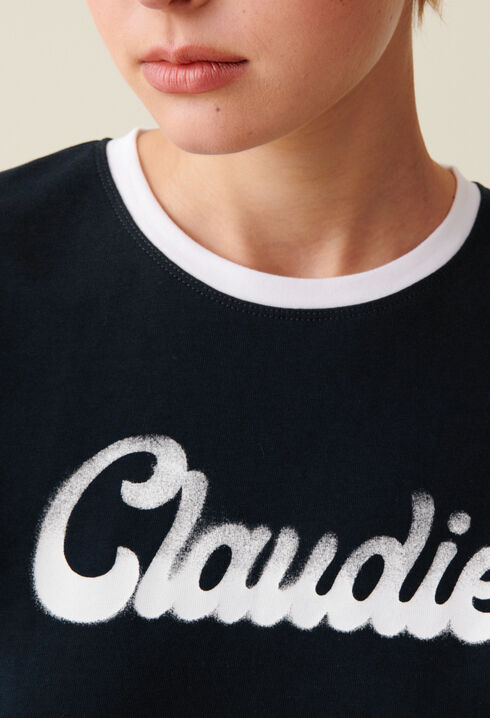 T-shirt coton manches longues noir