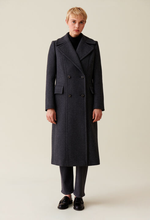 Manteau long croisé