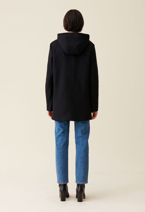 Manteau capuche noir