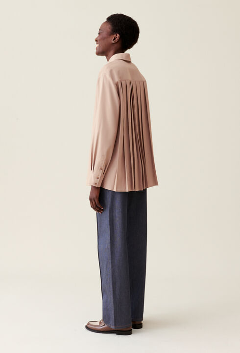 Chemise oversize plissée