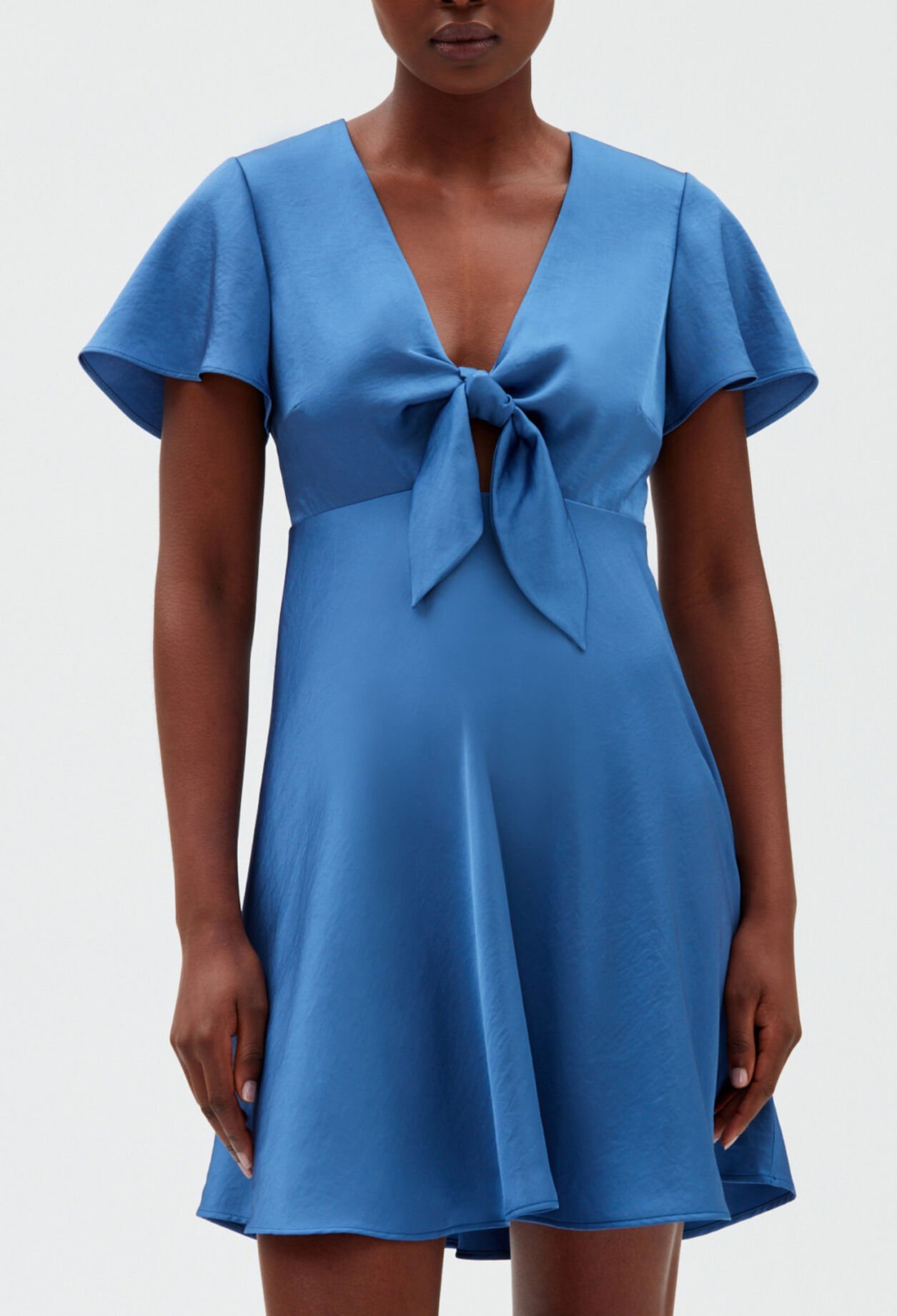 Robe courte fluide bleue
