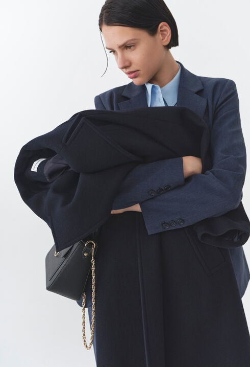 Manteau laine esprit trench-coat