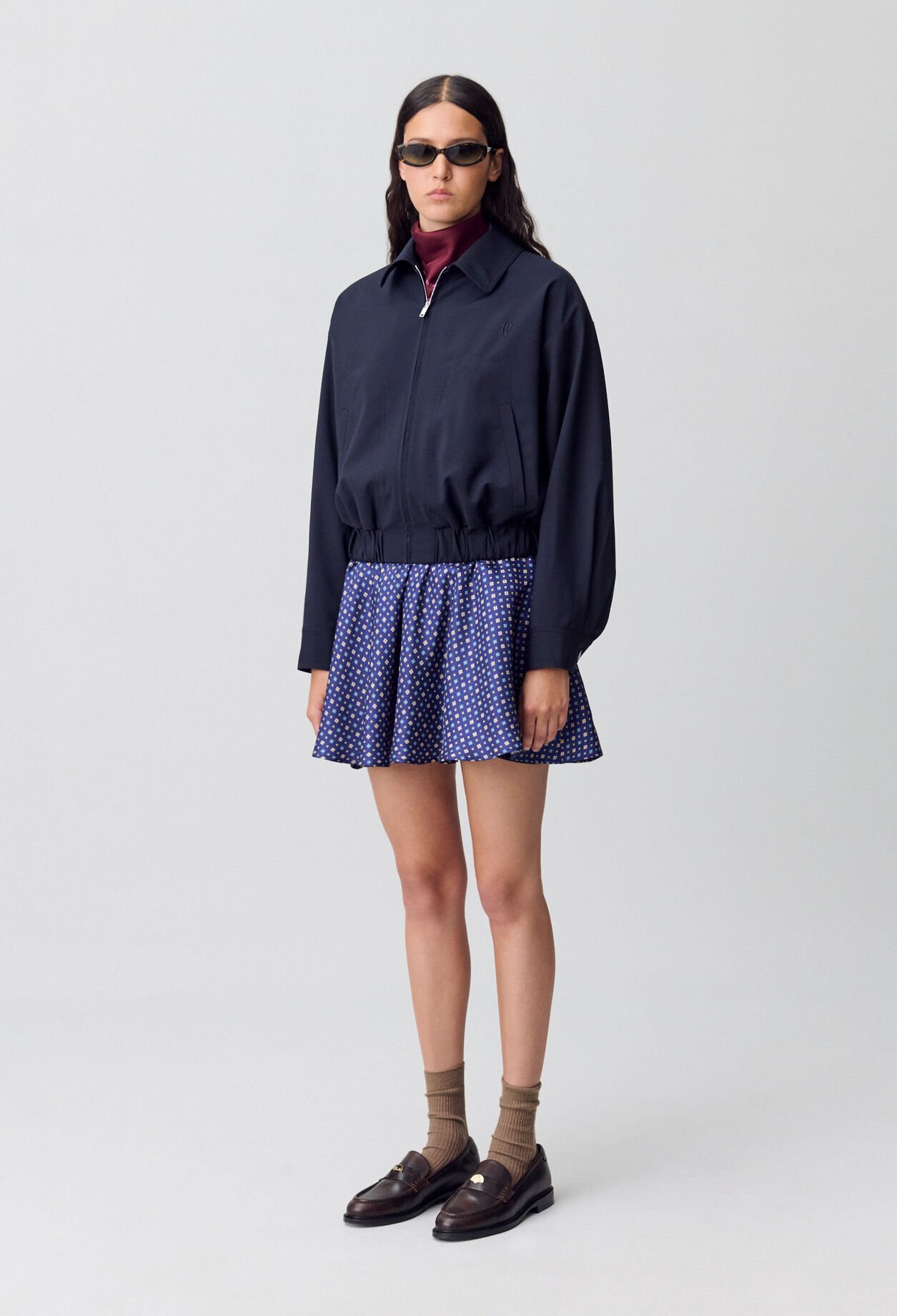 Blouson oversize zippé