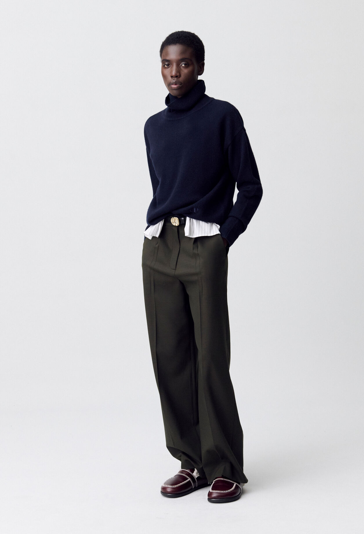 Pantalon large tailleur
