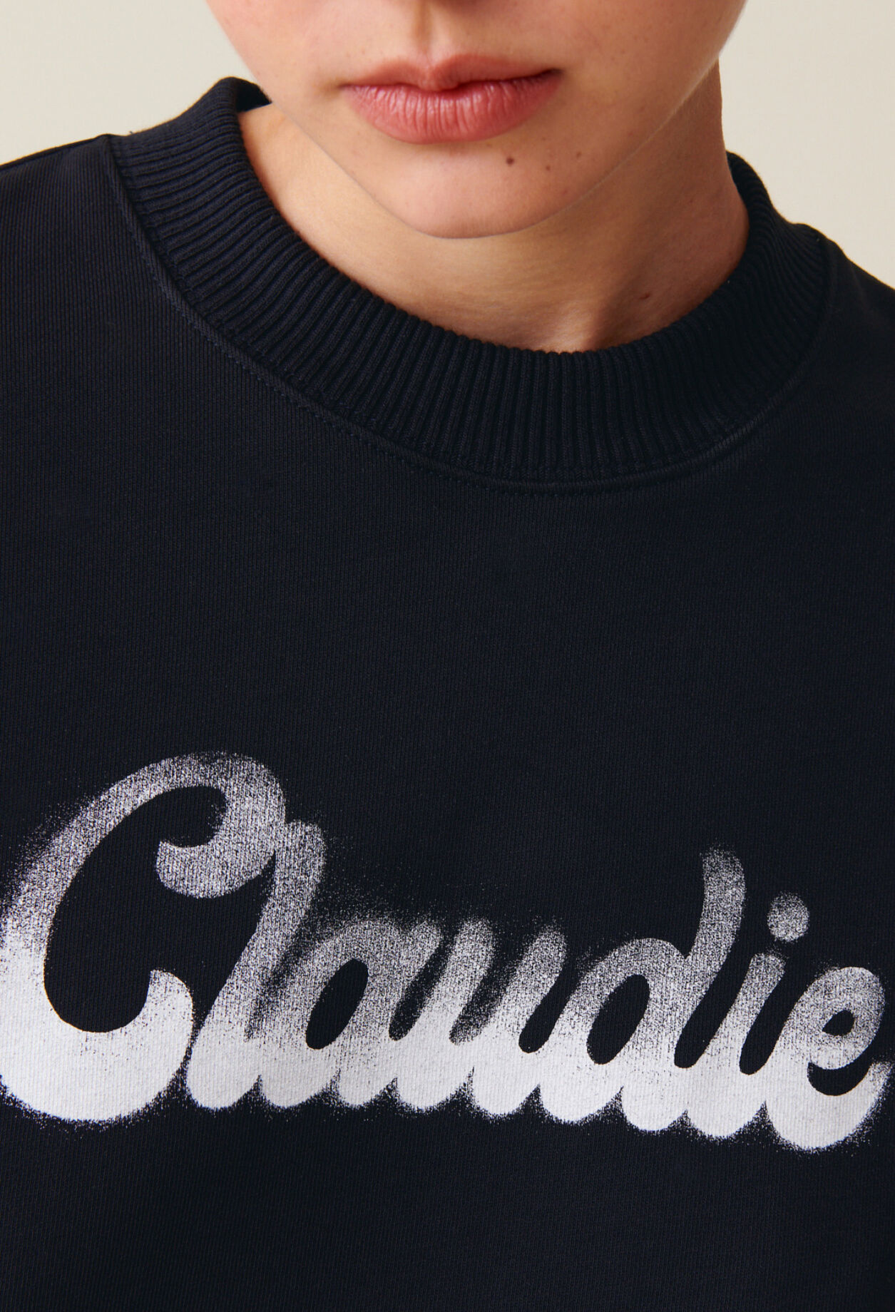 Sweatshirt ample imprim&eacute; Claudie