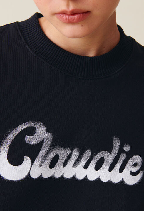 Sweatshirt ample imprim&eacute; Claudie