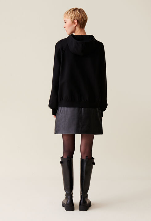 Sweatshirt capuche oversize noir