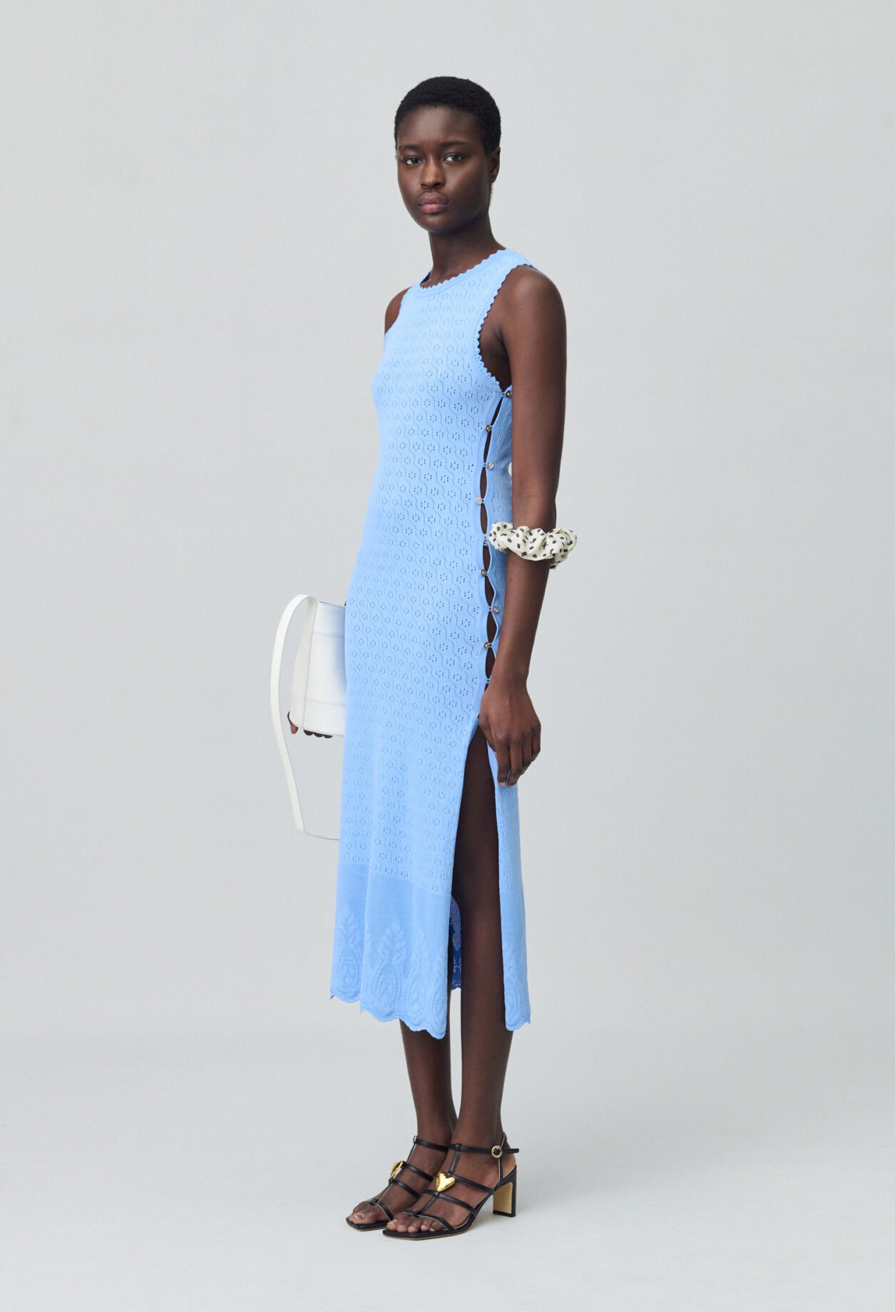 Robe mi-longue en maille