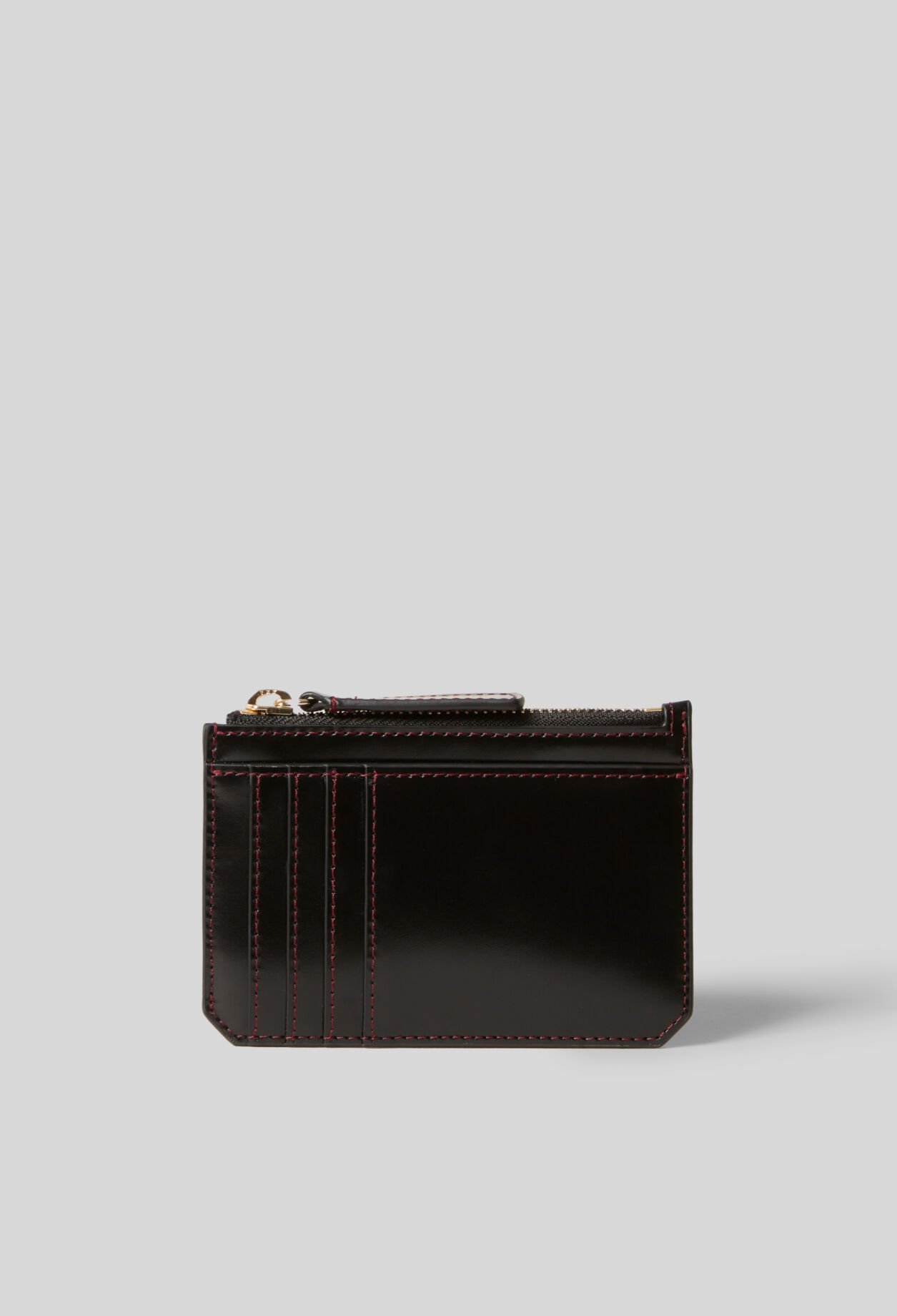 Porte carte cuir coeur doré
