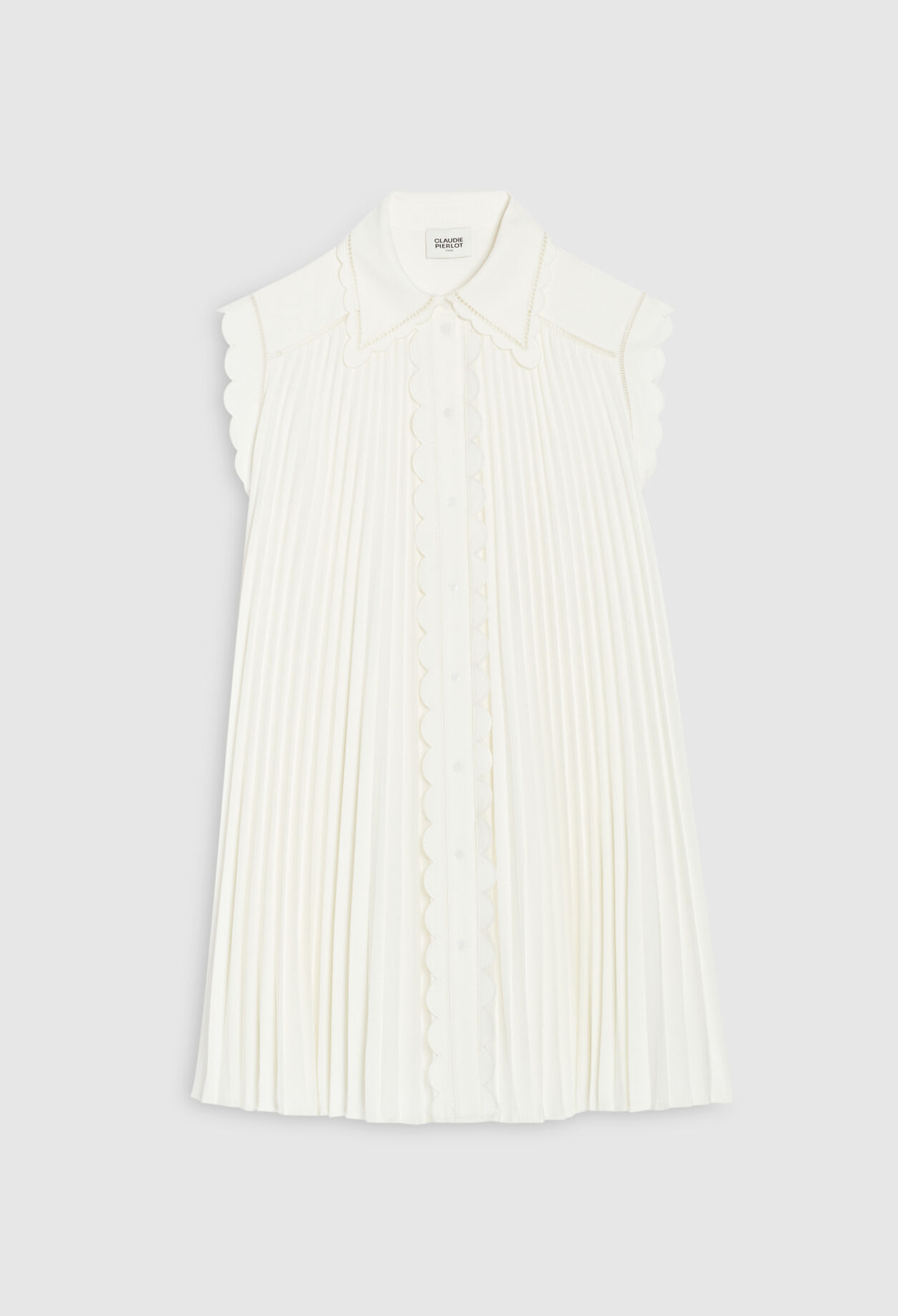 Robe courte plissée
