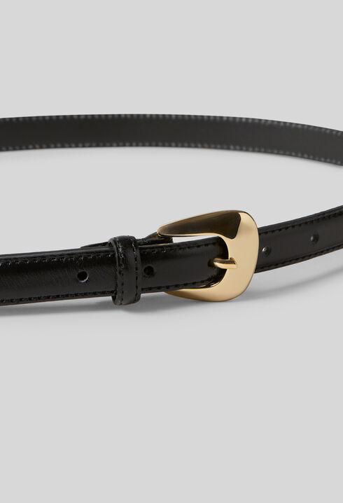 Ceinture cuir boucle organique