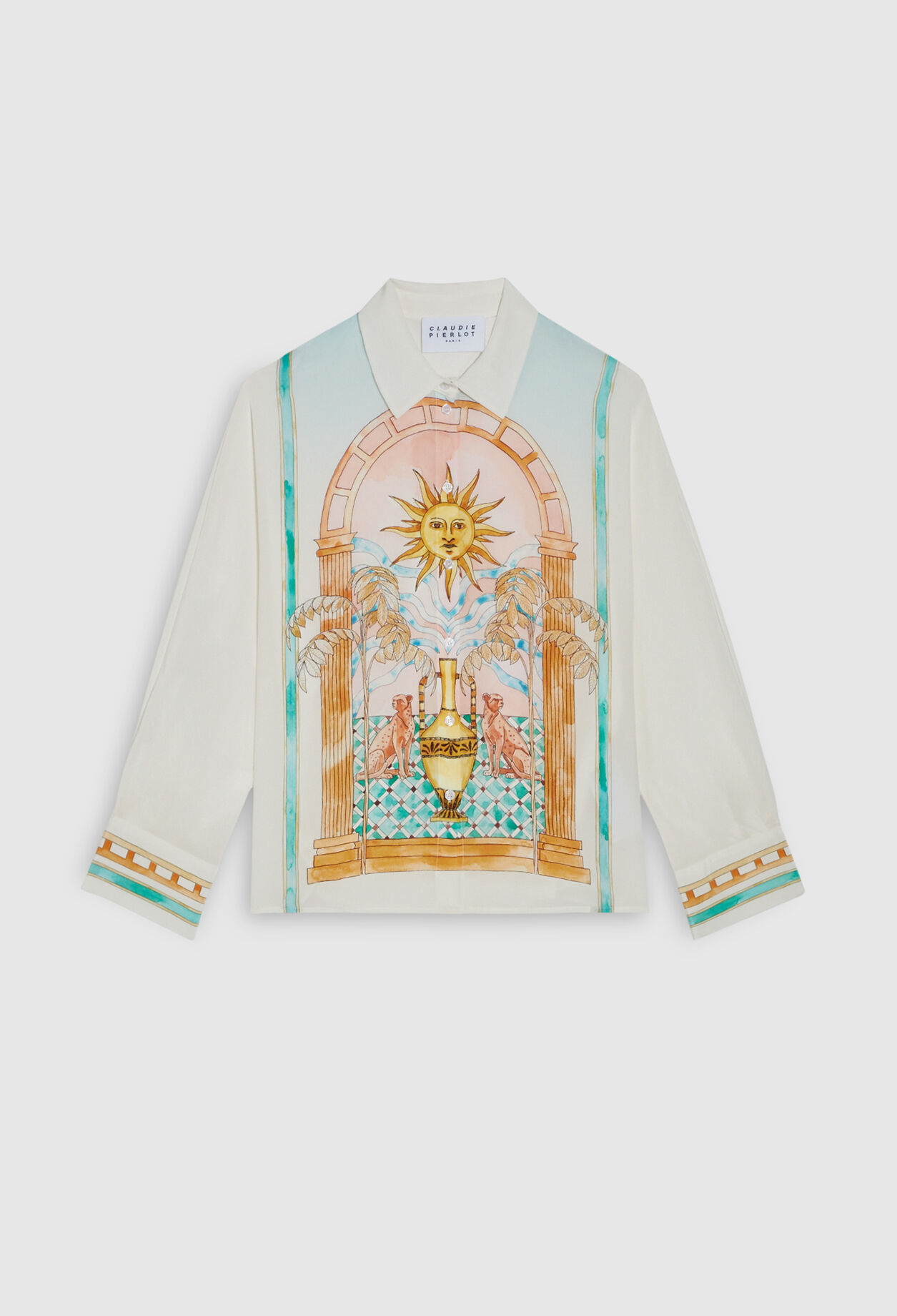Chemise imprimée en soie