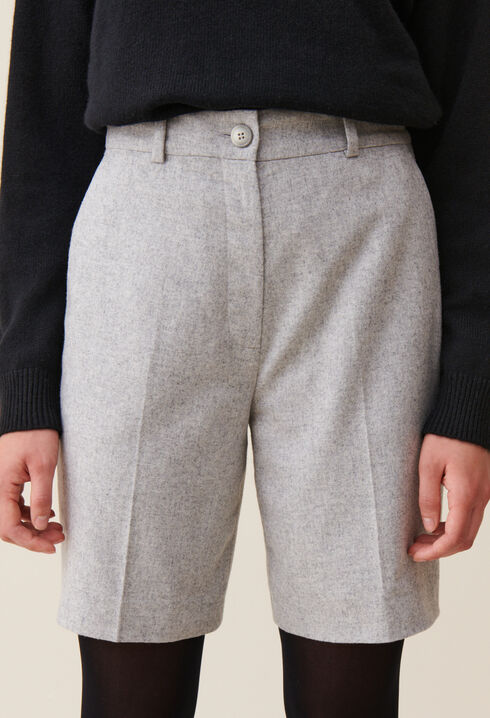 Bermuda droit gris clair