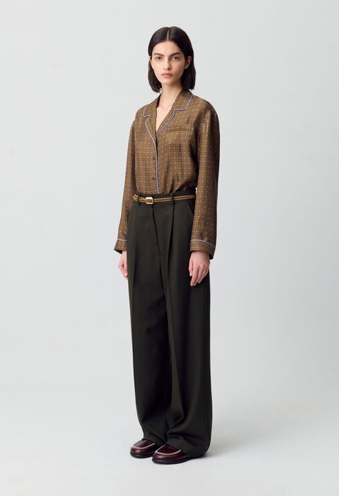 Chemise soie imprimée