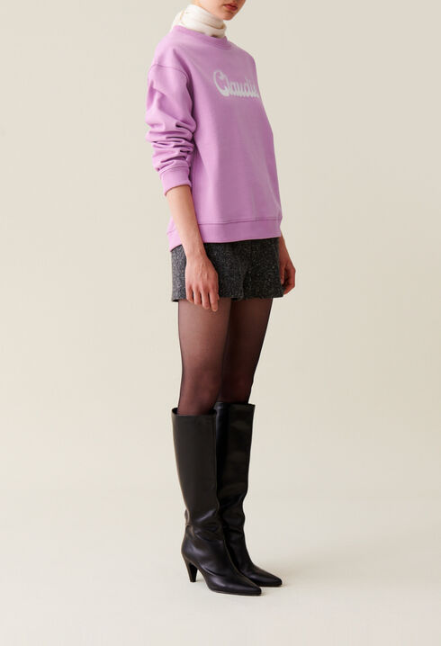 Sweatshirt ample imprim&eacute; Claudie