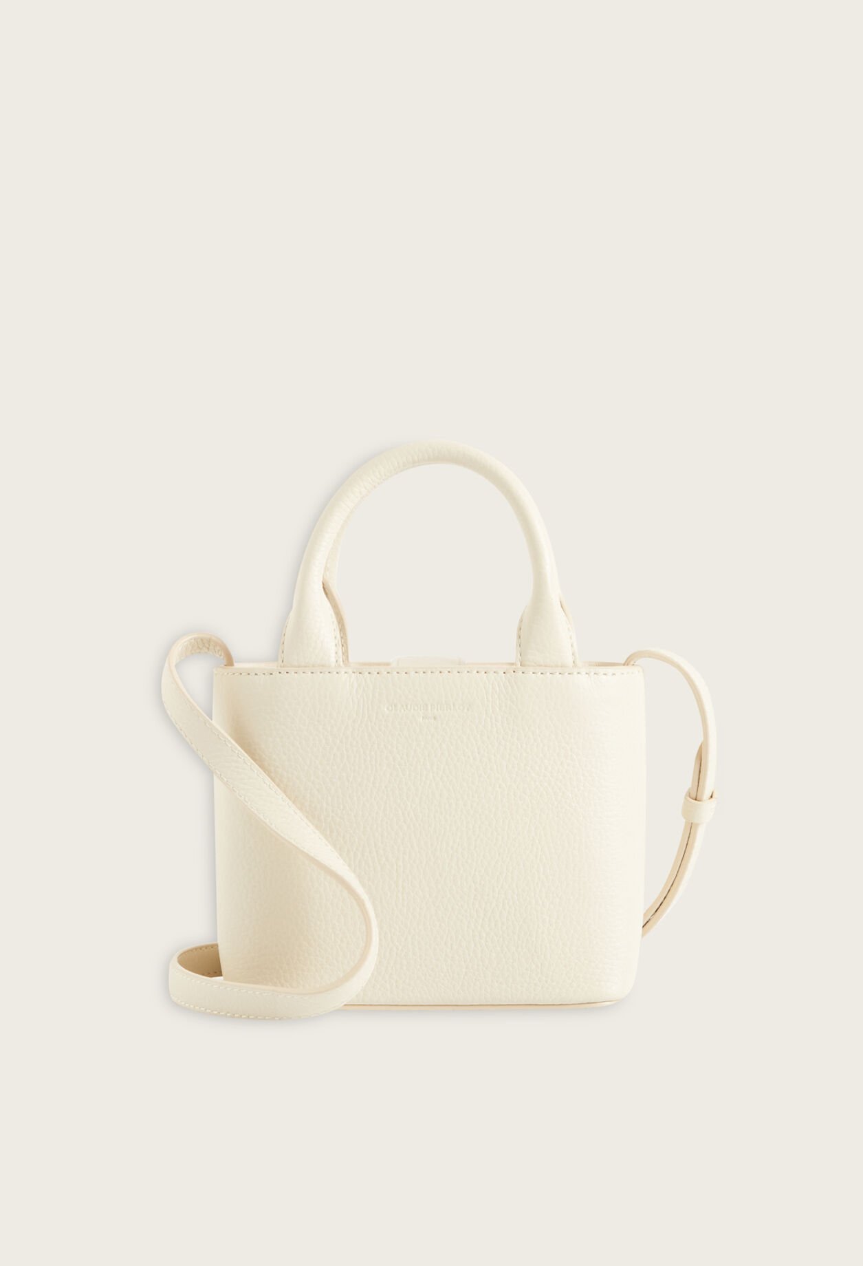Sac Anouck nano cuir grainé écru