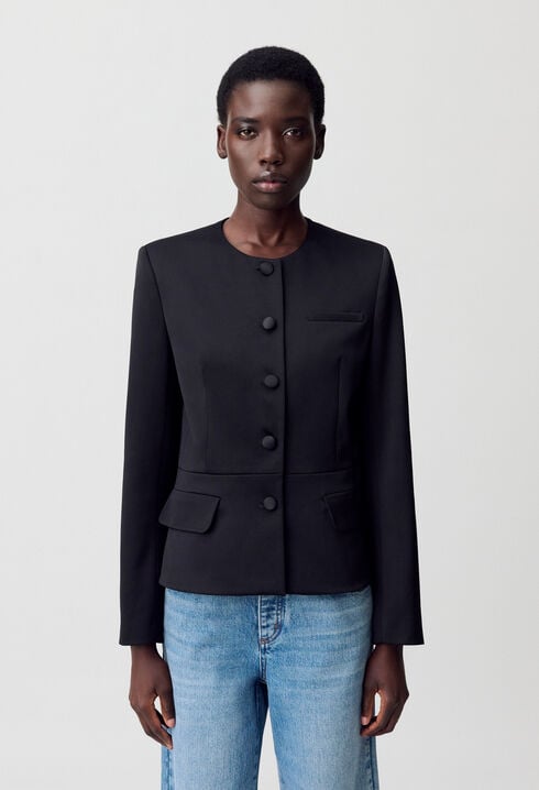 Veste cintrée satinée