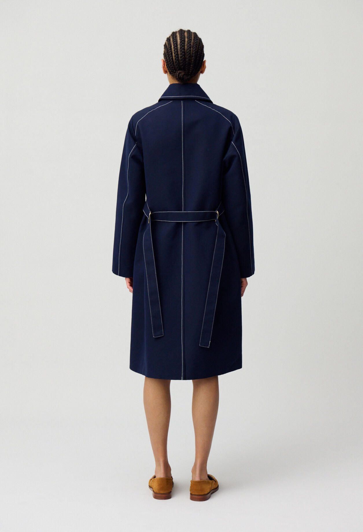 Trench mi-long ceinturé