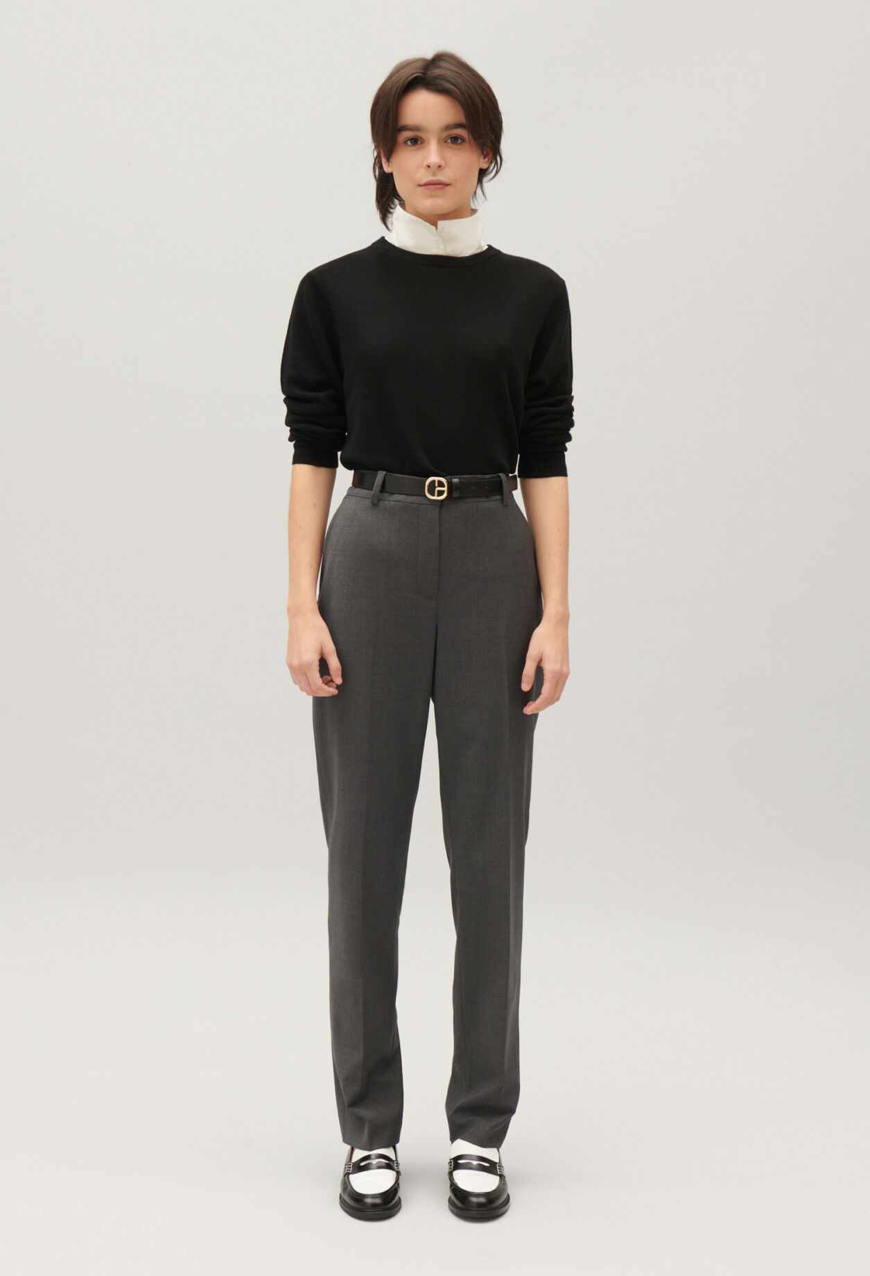 Pantalon tailleur gris chine pour femme Claudie Pierlot