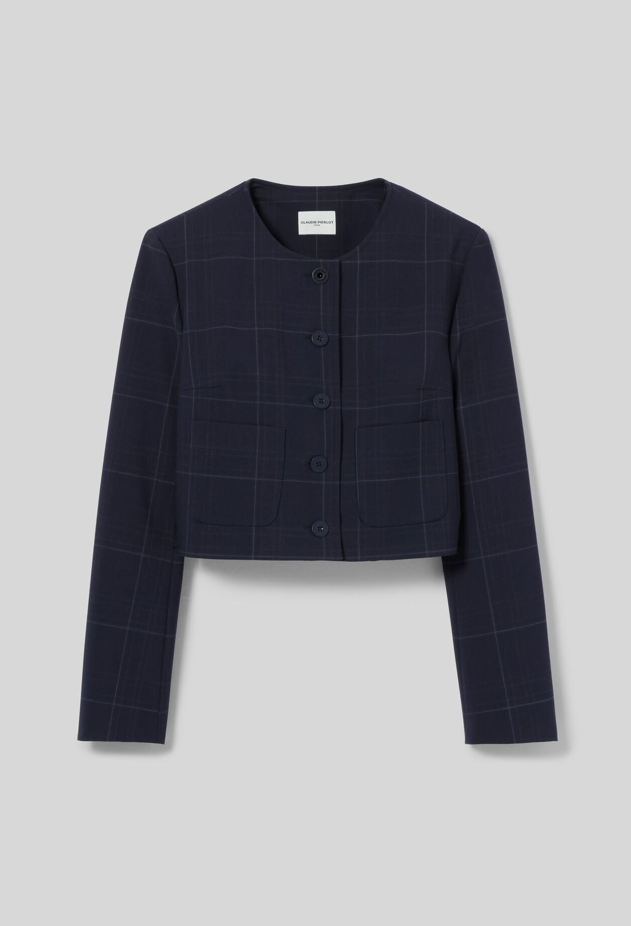 Veste bo&icirc;te &agrave; carreaux