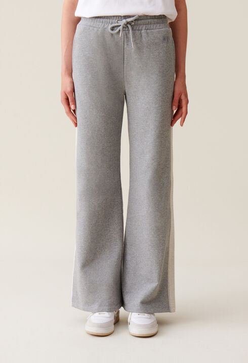Pantalon confort contrast&eacute; gris