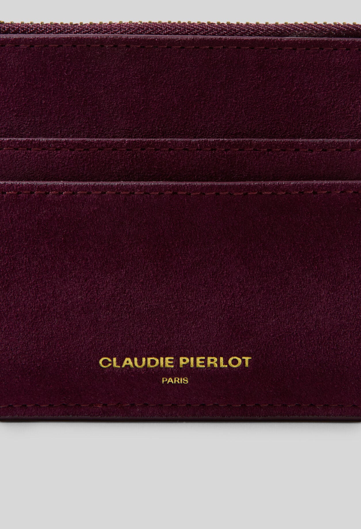 Porte carte su&egrave;de beige