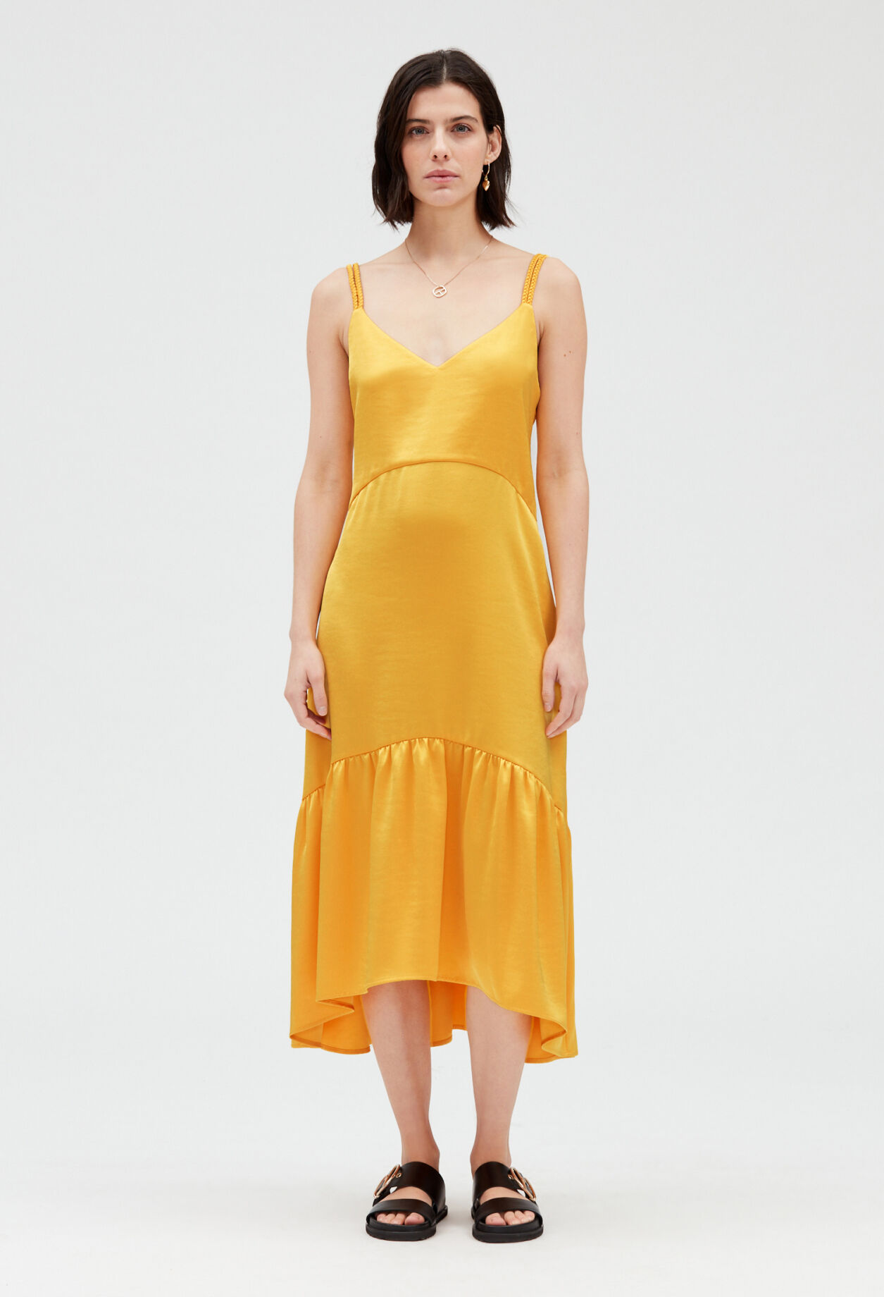 Robe midi jaune online