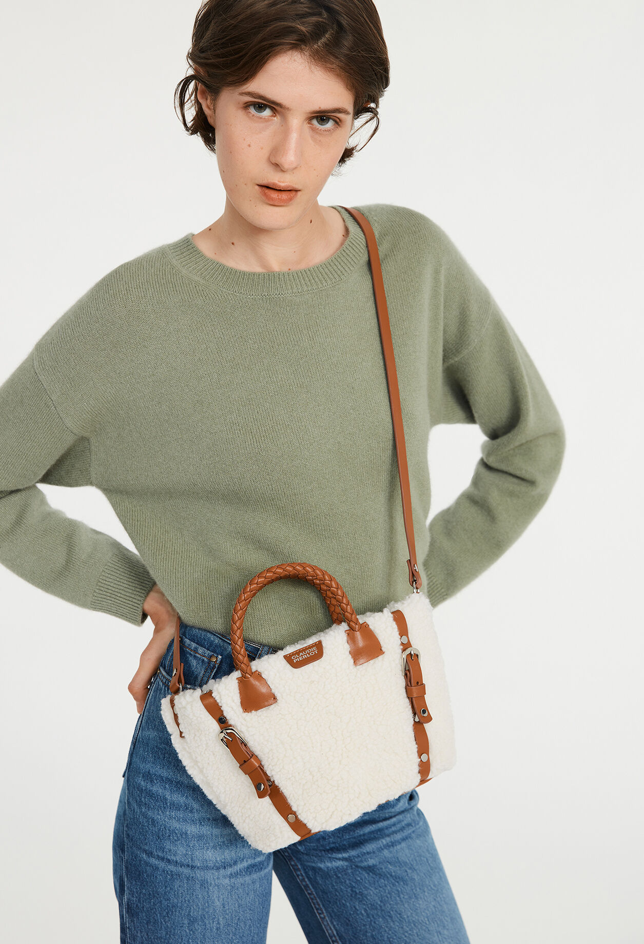 Mini sac cabas Azelie peau lainée
