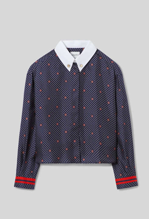 Chemise imprim&eacute;e soie