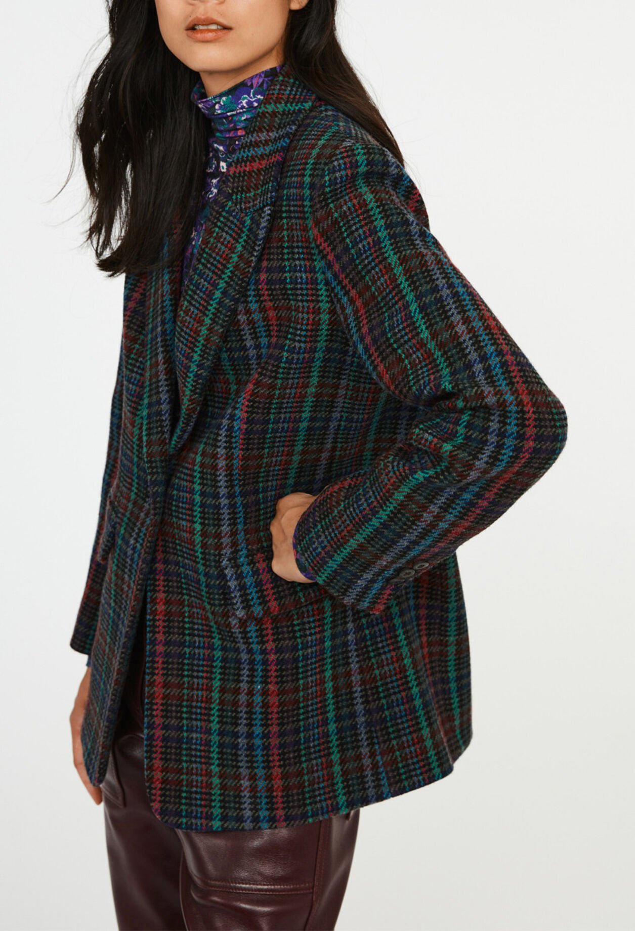 Veste à motif tartan