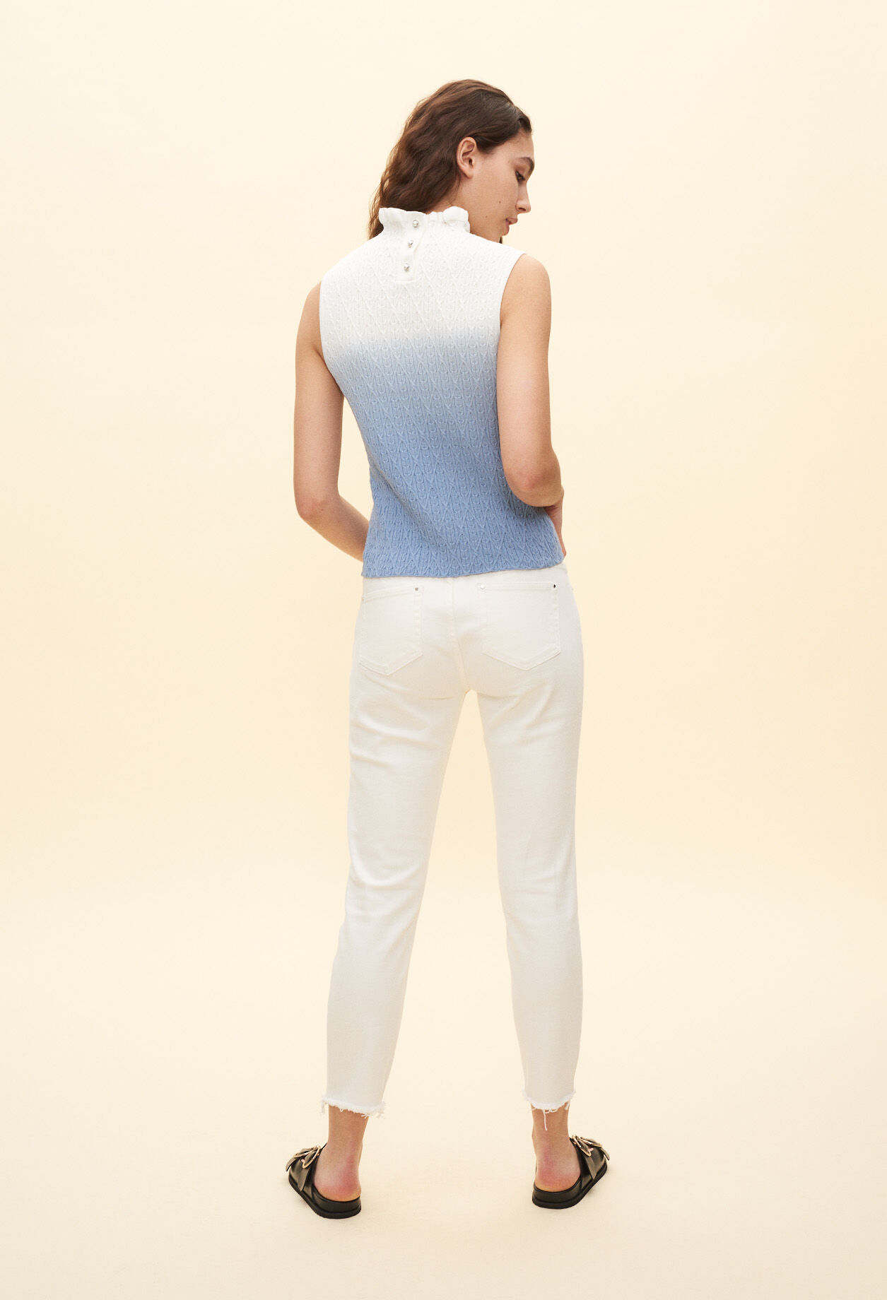 Top en maille sans manches