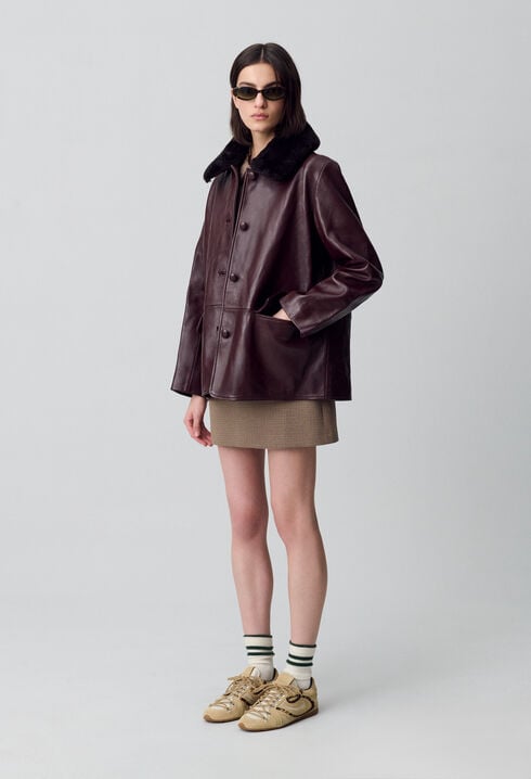Veste large cuir