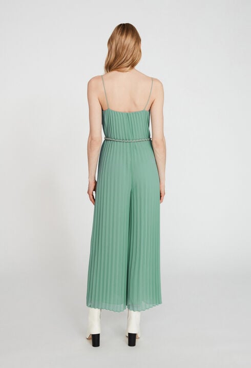 Combi-pantalon plissée à bretelles