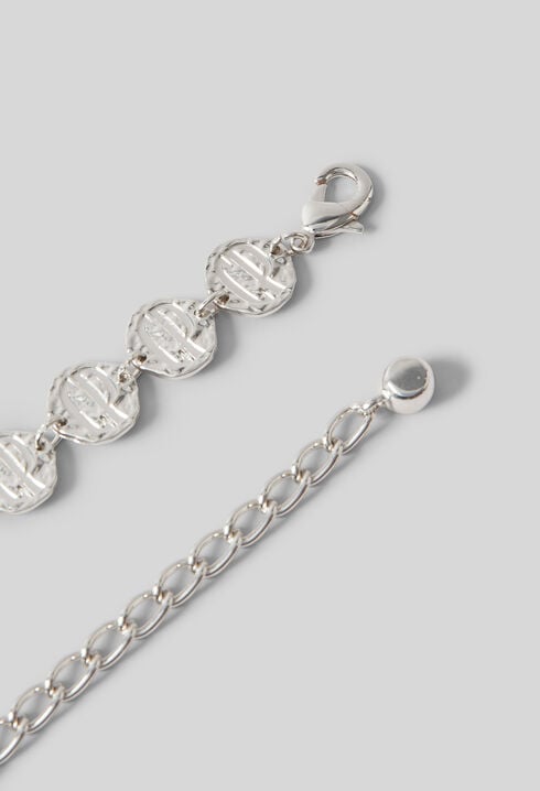 Ceinture cha&icirc;ne argent&eacute;e m&eacute;daillons CP
