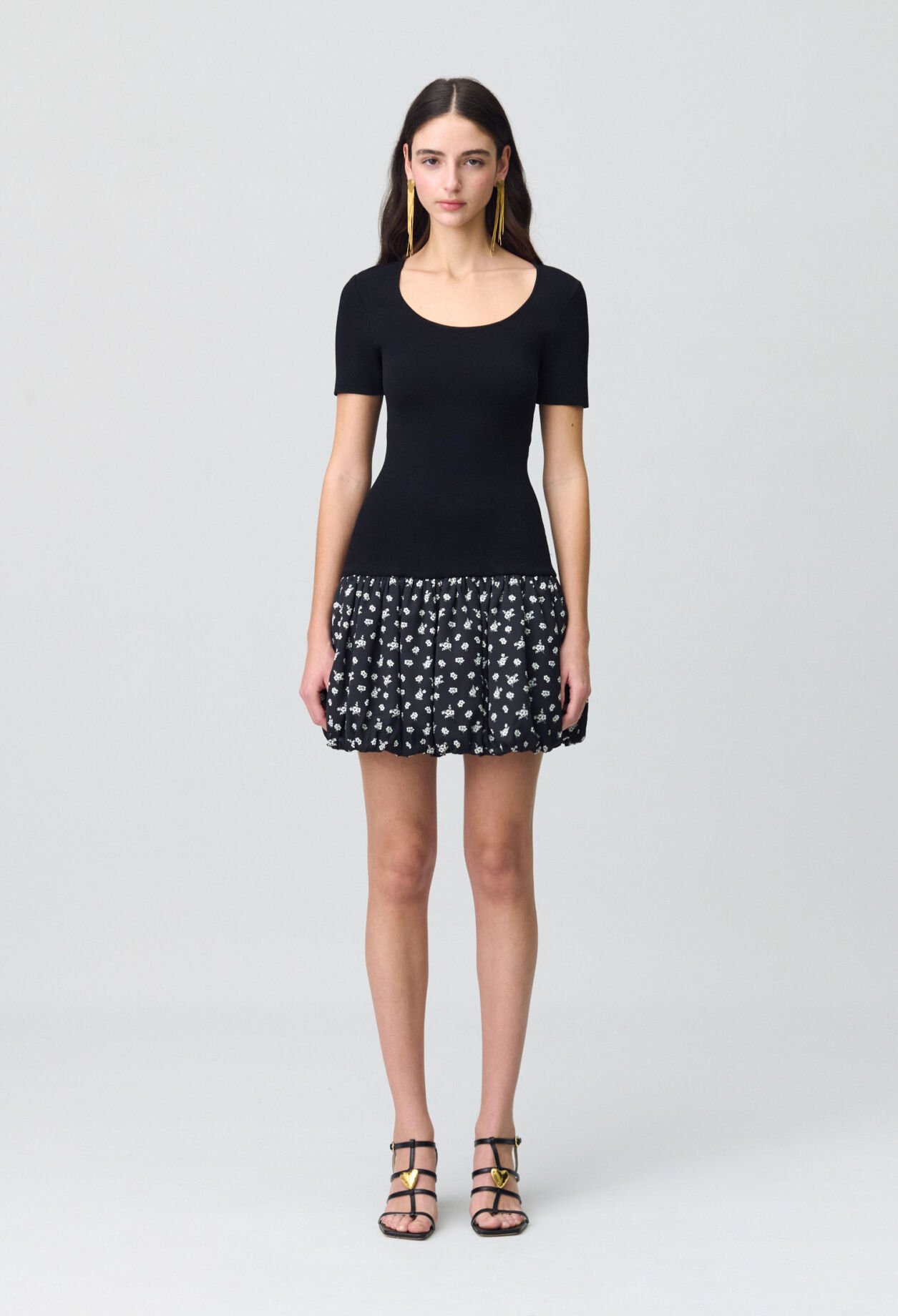 Robe courte boule à pois