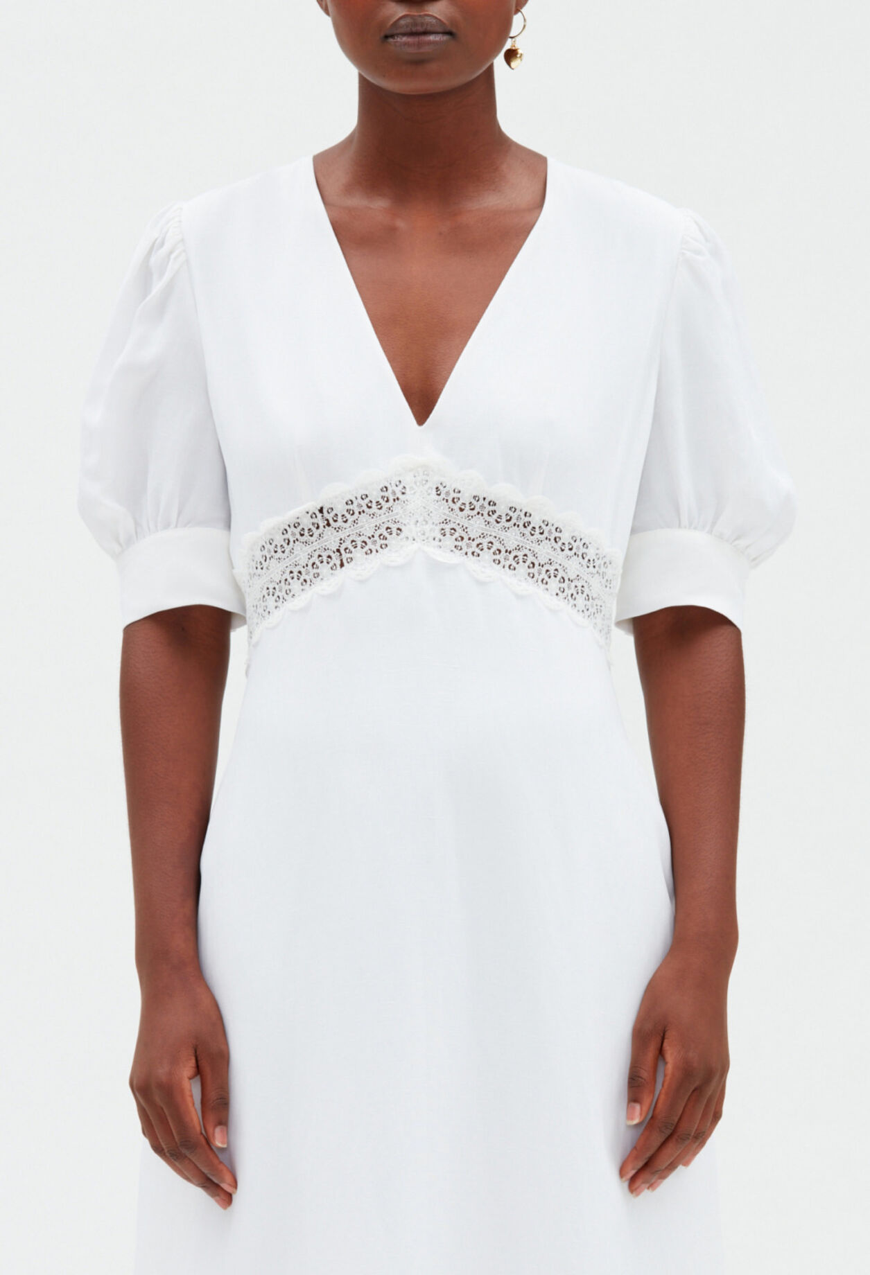 Robe midi brodée