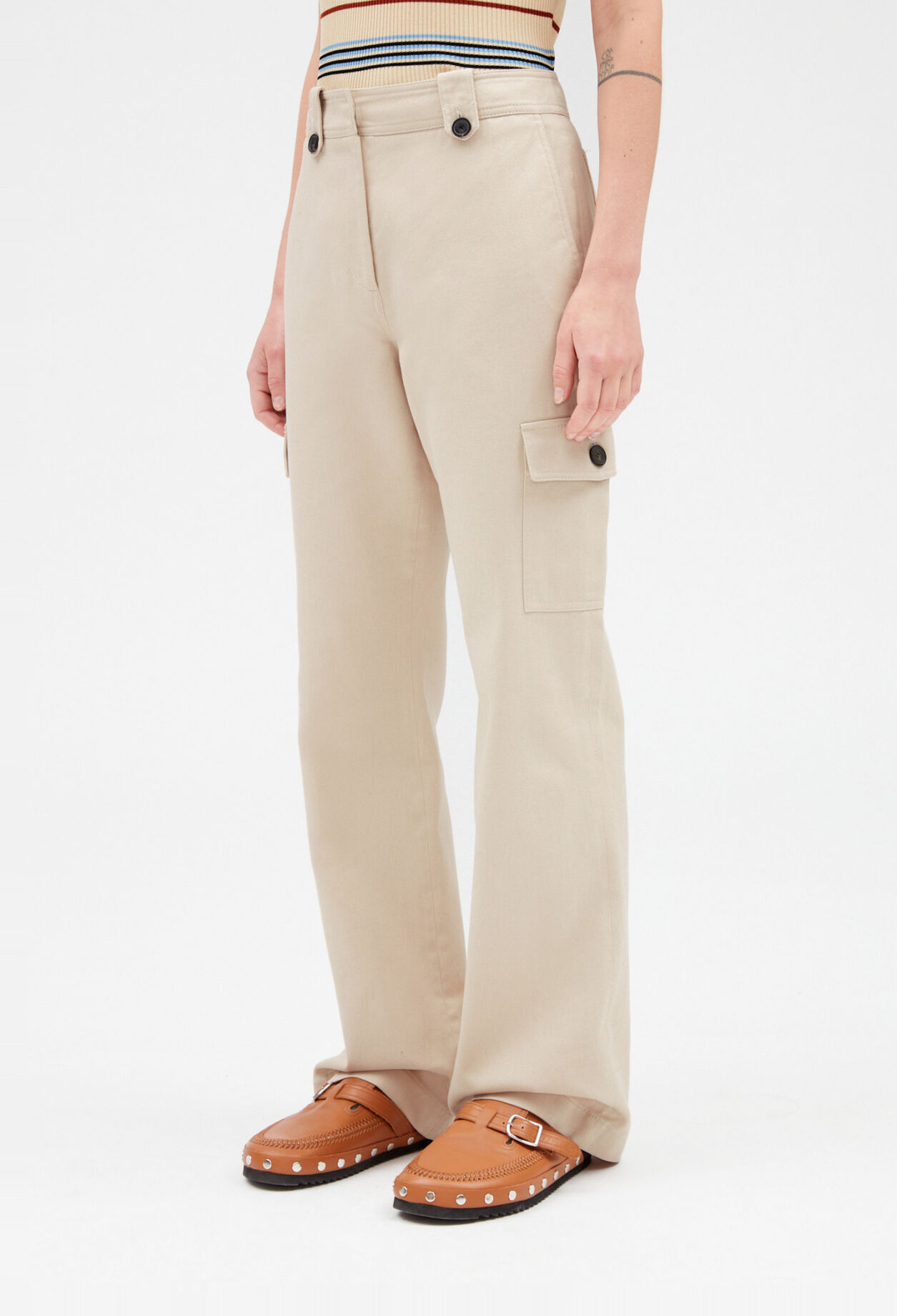 Pantalon cargo beige