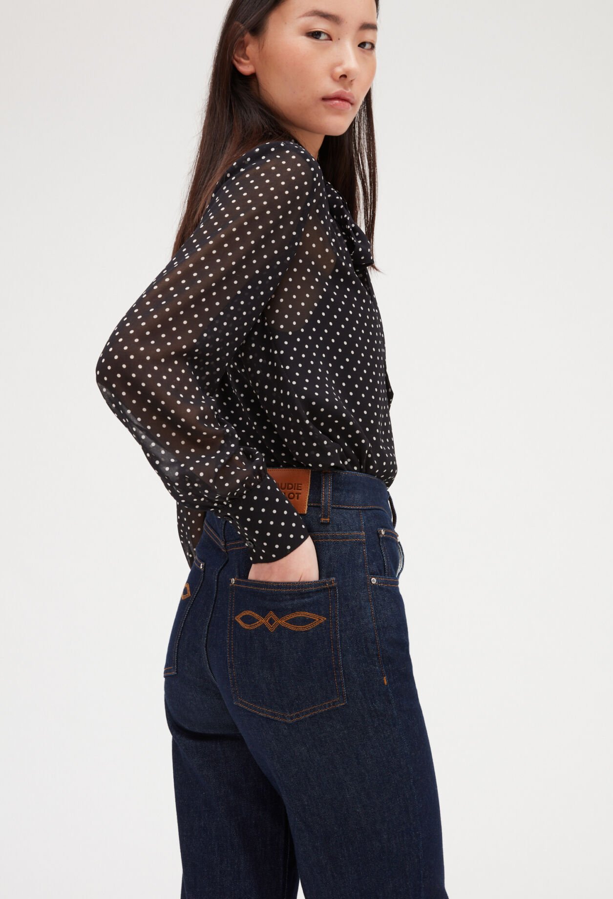 Jean denim brut large