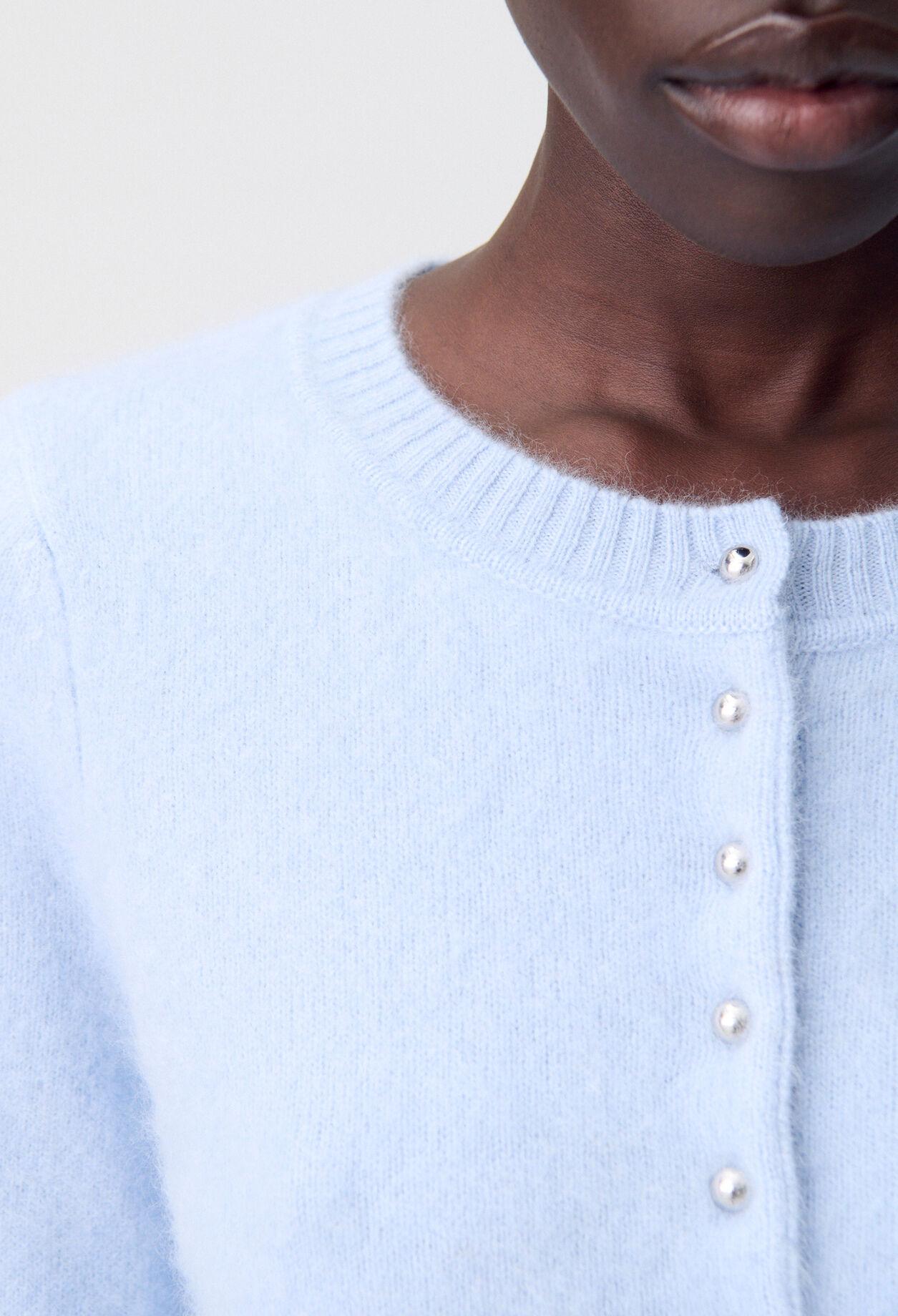 Cardigan maille brossée