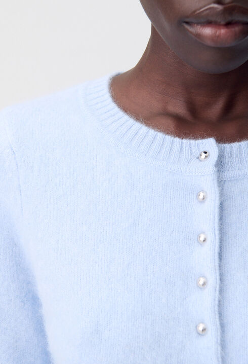 Cardigan maille brossée
