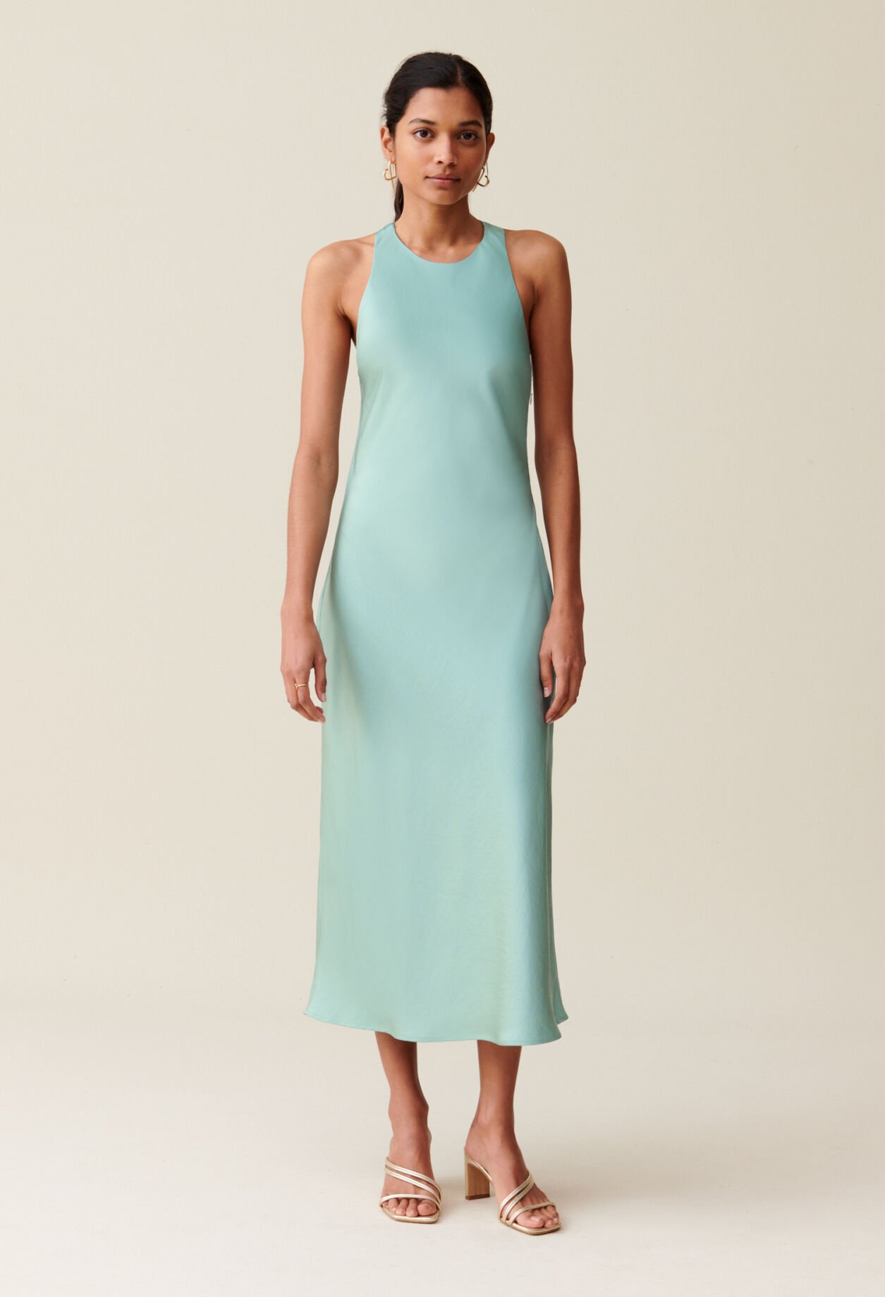 Robe longue satinee