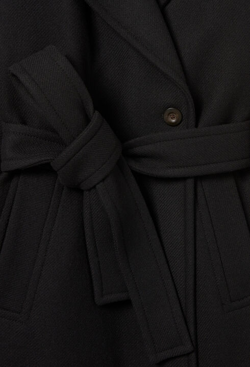 Manteau mi-long laine mélangée