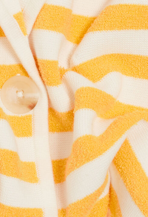 Cardigan court éponge rayé