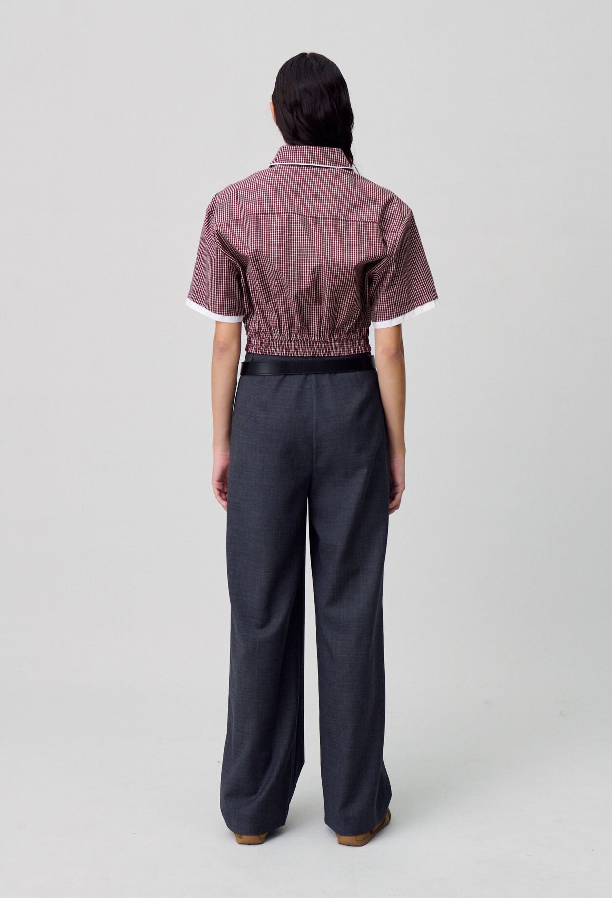 Chemise courte carreaux
