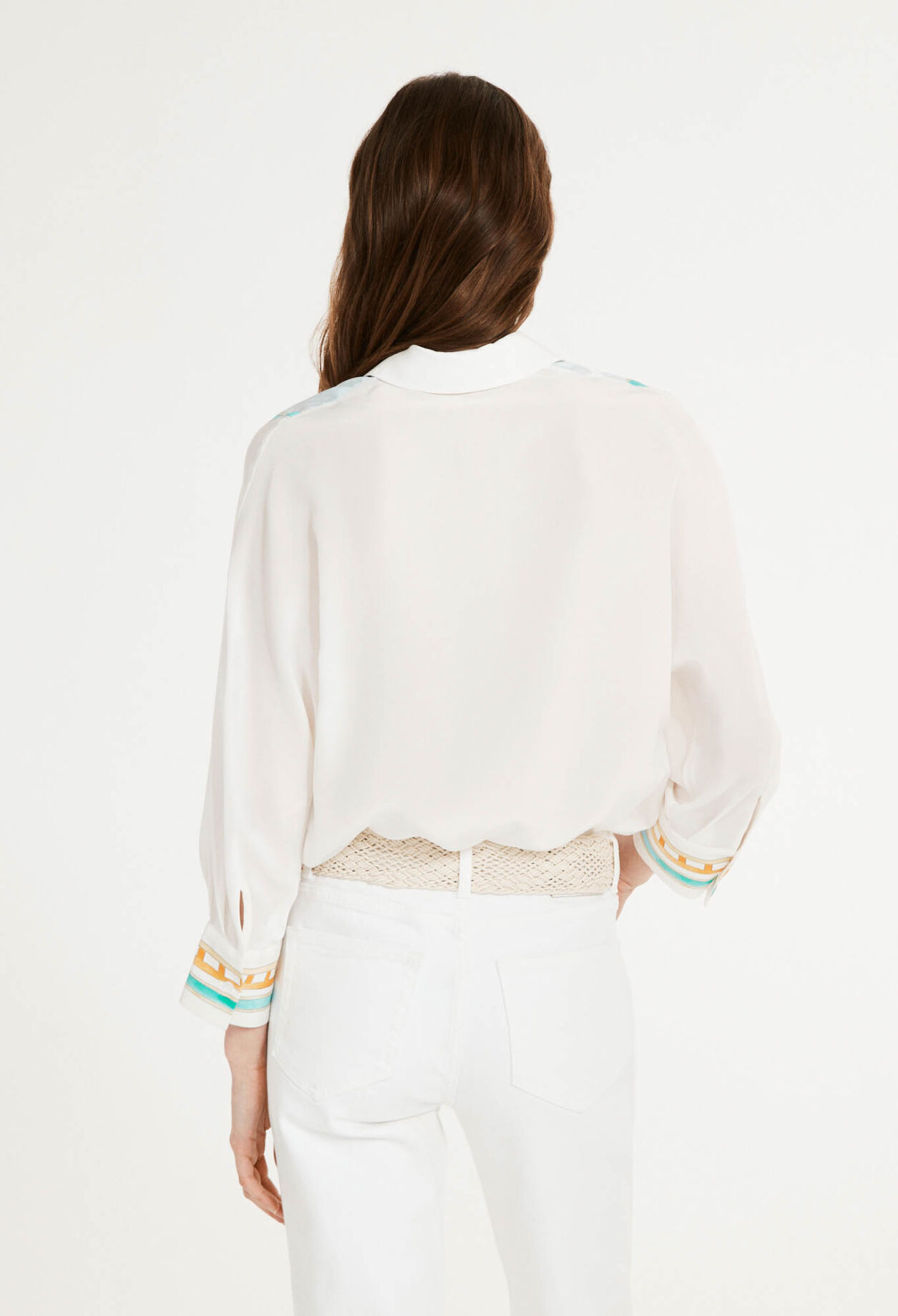 Chemise imprimée en soie