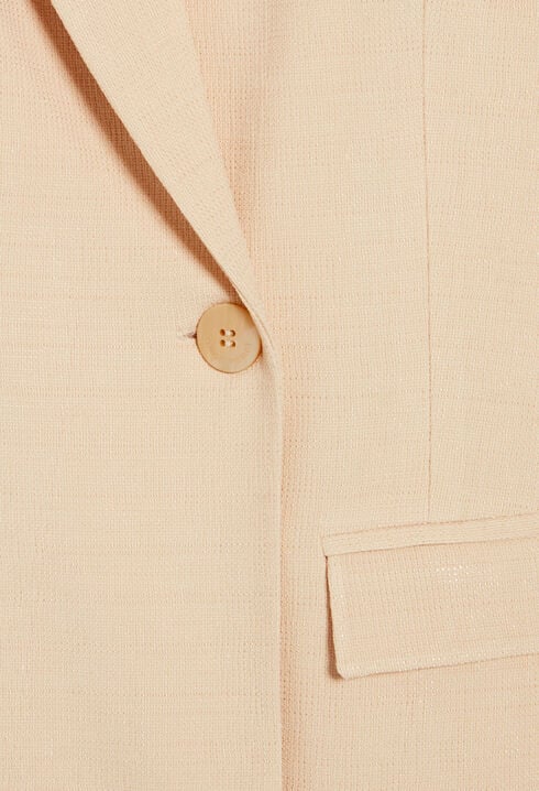 Veste costume texturée beige